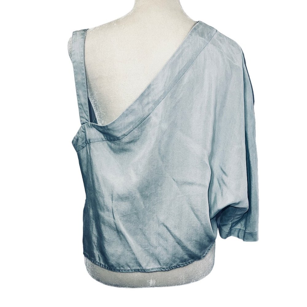 LN HOLDING HORSES for Anthropologie Maddie One Shoulder Light Blue Top S… - Picture 5 of 12